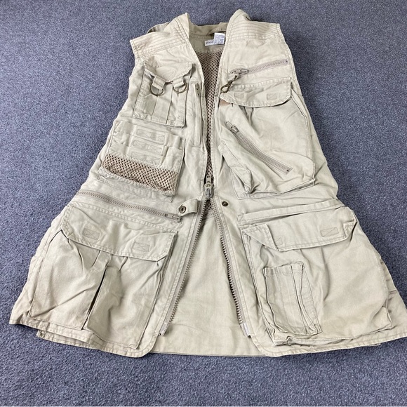 Vintage Mens Banana Republic Tactical Multi pocket Fishing Vest Men’s Sz Medium - Picture 4 of 10